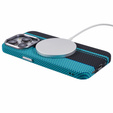 Etui do iPhone 14 Pro Max, Carbon Fiber MagSafe, czarne / niebieskie