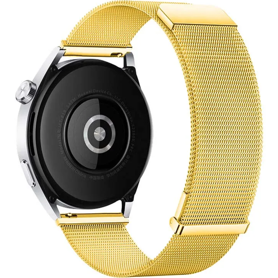 Uniwersalna Bransoleta Milanese 18mm, z zaciskiem od wewnątrz, Złota
