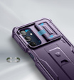 Etui pancerne do Samsung Galaxy A16 / A16 5G, Dexnor Full Body (Two Frames), fioletowe