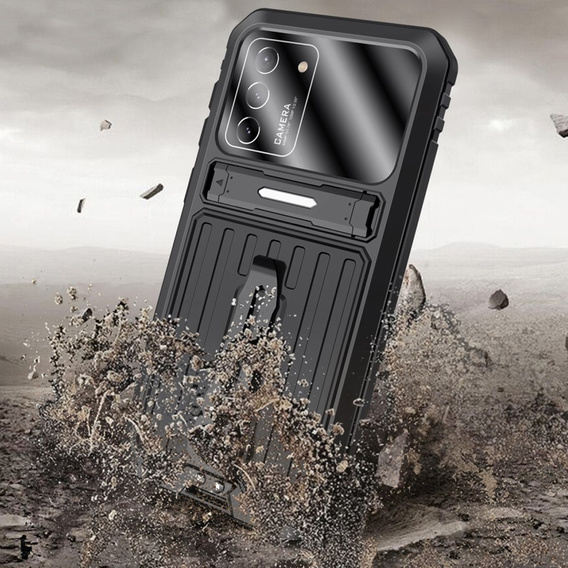 Etui Kickstand Full Cover do Samsung Galaxy S21, Black