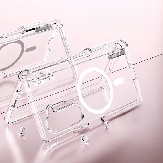 Etui do Samsung Galaxy Z Fold6 5G, Mobosi kompatybilny z MagSafe, przezroczyste 
