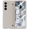 Etui do Samsung Galaxy Z Fold6 5G, ze szkłem i rysikiem, szare