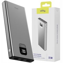 Allity Power Bank APB-100 PD QC 22.5W 10000 mAh - szary
