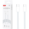 Kabel USB Type-C do Type-C 60W 100cm, biały