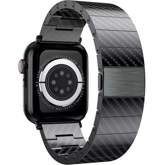 Bransoleta Stalowa do Apple Watch 1/2/3/4/5/6/7/8/9/10/11/SE Ultra 1/2/3 42/44/45/46/49mm, Czarna
