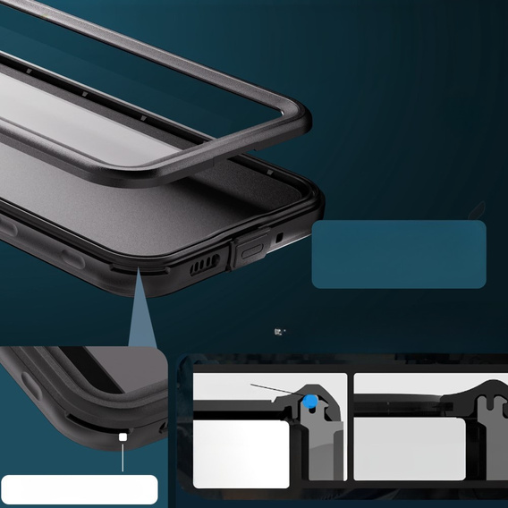 Wodoodporne etui Redpepper do Samsung Galaxy A16 / A16 5G – ochrona w każdych warunkach - czarne