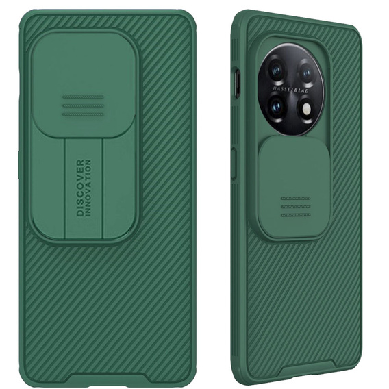 Etui do OnePlus 11 5G, pancerne Nillkin, CamShield Pro, Zielone