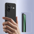 Etui silikonowe do Xiaomi Poco F7 Ultra – czarne, kompatybilne z MagSafe, antywstrząsowe