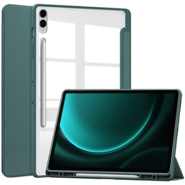 Etui do Samsung Galaxy Tab S9 FE+ Plus, Smartcase Hybrid, z miejscem na rysik, zielone