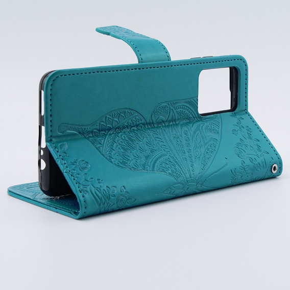 Etui z klapką do Motorola Moto G54 5G, Butterfly, niebieskie