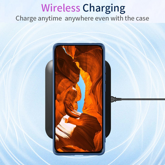 Etui do Motorola Edge 70 5G, Silicone Lite, do MagSafe, niebieskie