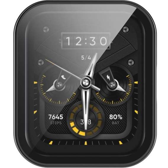 2w1 Etui z wbudowanym szkłem hartowanym do Realme Watch 2 Pro, Czarny