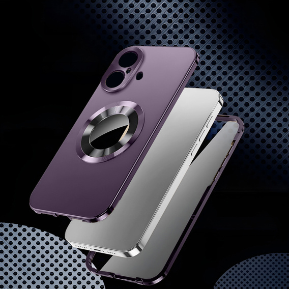 Etui do iPhone 17, ze szkłem prywatyzującym, do MagSafe – fioletowe