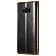 Etui z klapką CASEME do Samsung Galaxy S8, Waxy Textured, kawowe