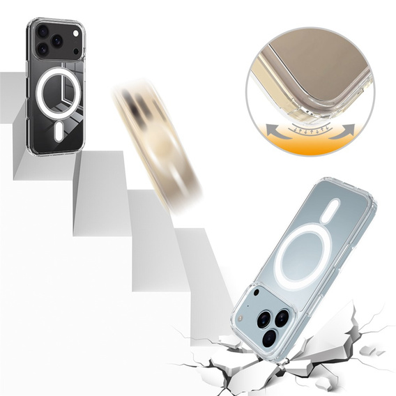 Etui do iPhone 17 Pro Max, do MagSafe, przezroczyste