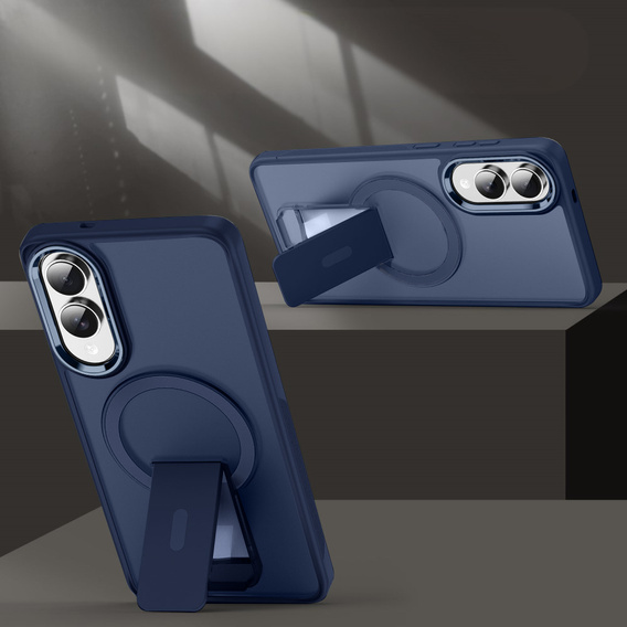 Etui do Samsung Galaxy S25 Edge, Kickstand Matt Case, do MagSafe, niebieskie