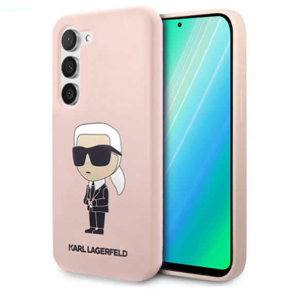 Etui Karl Lagerfeld do Samsung Galaxy S23+ Plus, Silicone Ikonik, różowe