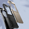 Etui pancerne do Samsung Galaxy Z Flip7 FE / Z Flip6, Armor Shockproof, złote