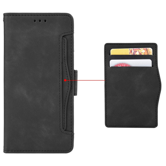 Etui z klapką do Vivo Y19s, Card Slot, czarne