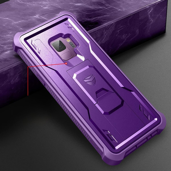 Etui pancerne do Samsung Galaxy S9, Dexnor Full Body, fioletowe