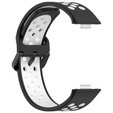 Pasek Silikonowy do Huawei Watch Fit 4 / 4 Pro / 3, Czarny / Biały