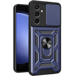 Etui pancerne do Samsung Galaxy S23 FE, CamShield Slide, niebieskie