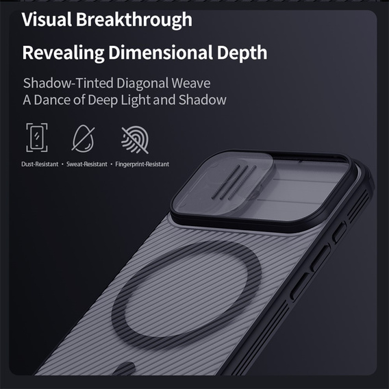 Etui Nillkin dla iPhone 17, CamShield Pro Magnetic, do MagSafe - czarne