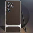 Etui do Samsung Galaxy S25 Ultra, GKK Woven Leather, kawowe