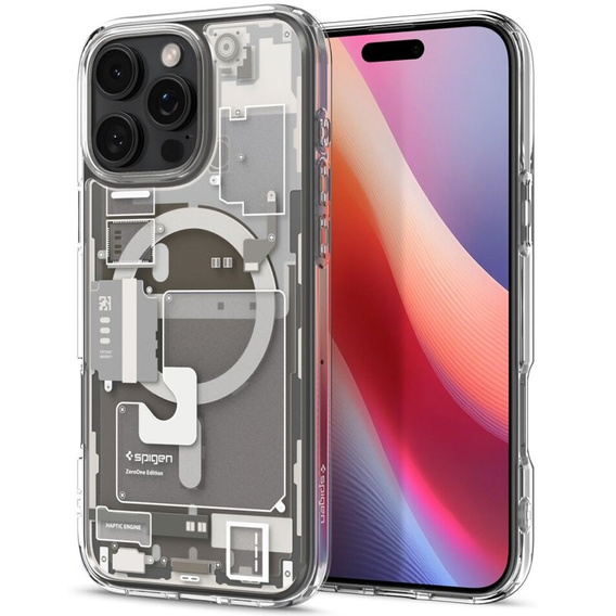 Etui Spigen do iPhone 16 Pro Max, Ultra Hybrid Zero One, tytanowe + Szkło Hartowane 9H