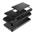 Etui do Samsung Galaxy S22, Sliding Card Holder, czarne
