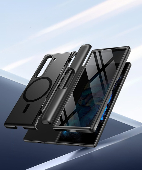 Etui do Samsung Galaxy Z Fold6, Berfy do MagSafe Pen Slot, czarne