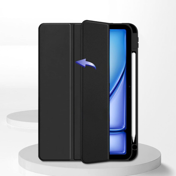 Etui do iPad Air 13" 2025/2024 (7/6 gen.), Smartcase Hybrid, z miejscem na rysik, czarne