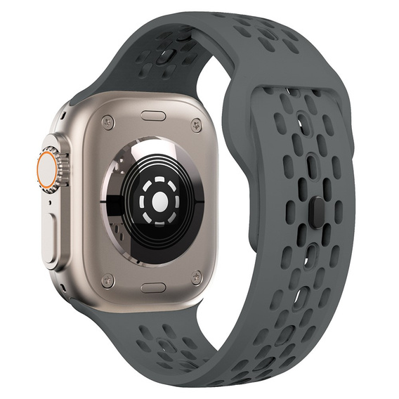 Pasek Silikonowy do Apple Watch 1/2/3/4/5/6/7/8/9/10/11/SE Ultra 1/2/3 42/44/45/46/49mm, Szary