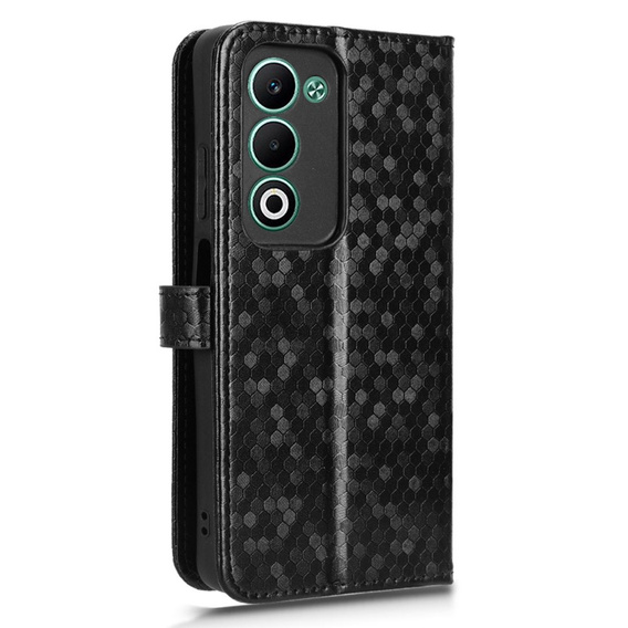 Etui z klapką do Oppo A5 5G / A5m, Wallet Rhombus, czarne