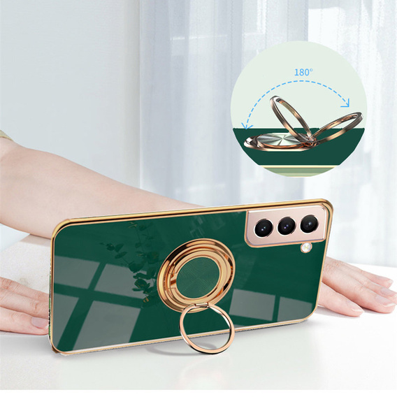 Etui do Samsung Galaxy S22+ Plus, Electro Ring, zielone