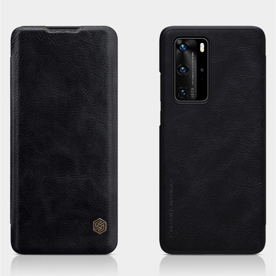 Etui NILLKIN do Huawei P40 Pro, Obudowa Qin Series Case, Czarne