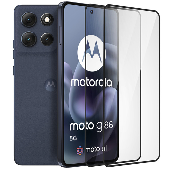 2x Szkło Hartowane do Motorola Moto G86 Power 5G, ERBORD 9H Hard Glass, szybka