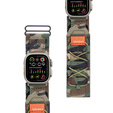 Pasek Nylonowy ERBORD Runner do Apple Watch 1/2/3/4/5/6/7/8/9/10/11/SE Ultra 1/2/3 42/44/45/46/49mm, Kamuflaż