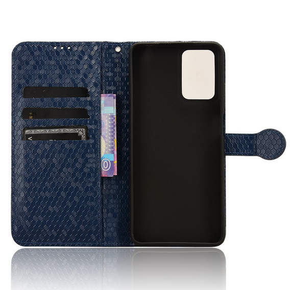 Etui z klapką do Motorola Moto G24 / G24 Power / G04, Wallet Rhombus, niebieskie