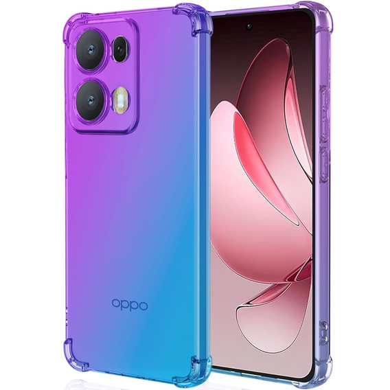 Etui Gradient Dropproof do Oppo Reno 13 Pro, Fioletowe / niebieskie