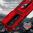 Etui pancerne do Samsung Galaxy S26 Ultra, CamShield Slide, czerwone