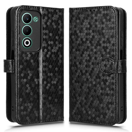 Etui z klapką do Oppo A5 5G / A5m, Wallet Rhombus, czarne