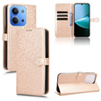 Etui z klapką do Xiaomi Redmi 15C 4G/LTE, Wallet Rhombus, złote