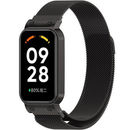 Bransoleta Milanese do Xiaomi Redmi Smart Band 2 / Xiaomi Smart Mi Band 8 Active, Czarna