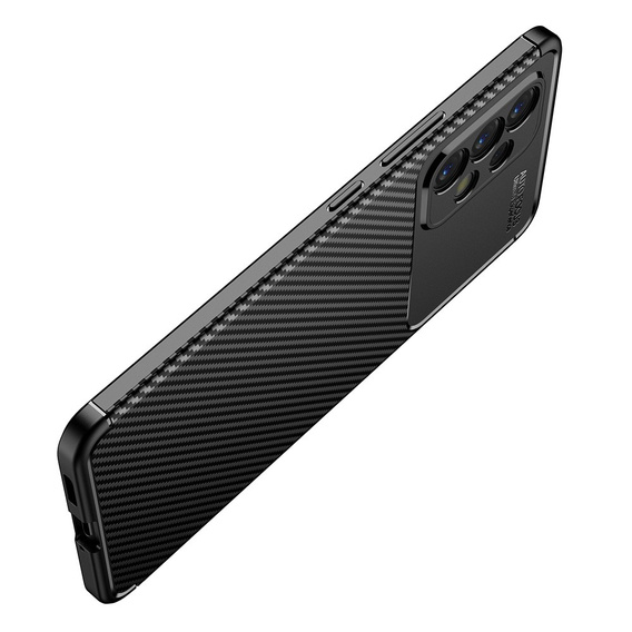 Zestaw Etui Carbon Gel do Samsung Galaxy A53 5G, Czarne + Szkło