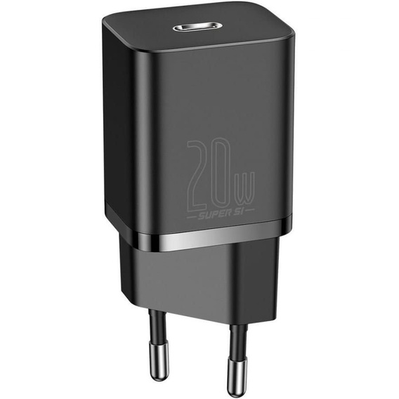 Baseus Super Si QUICK CHARGER PD20W Ładowarka + Kabel Lightning - Czarny