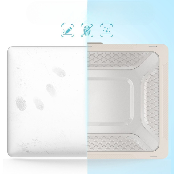 Etui Pancerne Kickstand do Macbook Pro 14 2021 A2442 2022/2023/2024/2025, Beżowe