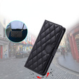 Etui z klapką do Samsung Galaxy S25 Ultra, Rhombus Crossbody Leather, czarne