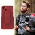 Pancerne Etui Belt Clip do iPhone 14, z klipsem, czerwone