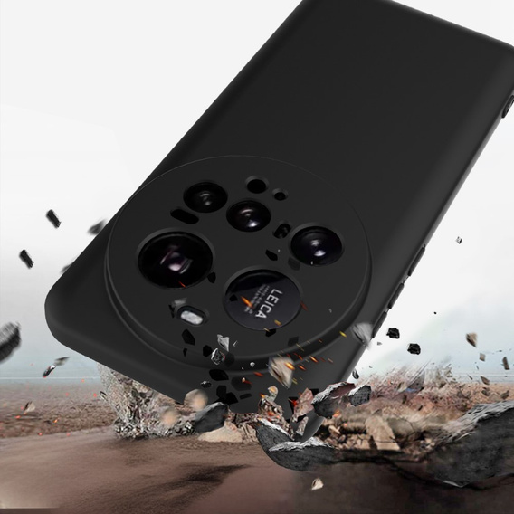 Etui silikonowe do Xiaomi 15 Ultra – czarne, kompatybilne z MagSafe, antywstrząsowe